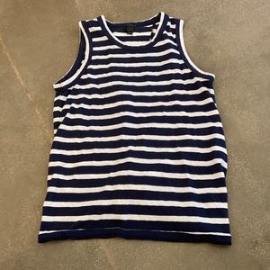 j.crew striped open back tanktop